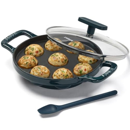 Image 1 of Default Title for the product Ember Cookware TitaniumClad™ Cast Iron Appe Pan 20 cm with Glass Lid
