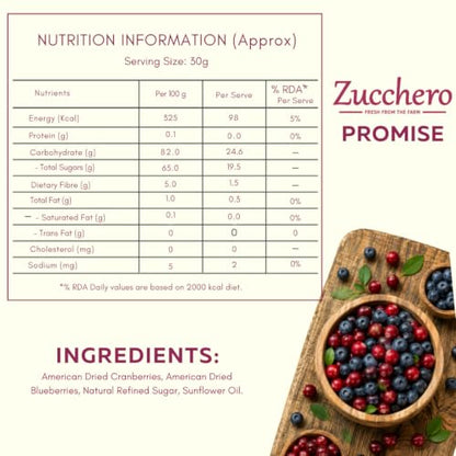 Image 2 of Zucchero Dried Cranberry and Blueberry Blend (400g)