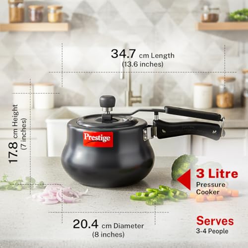 Image 5 of Prestige 3 Litre Hard Anodized Nakshatra Plus Inner Lid Pressure Cooker