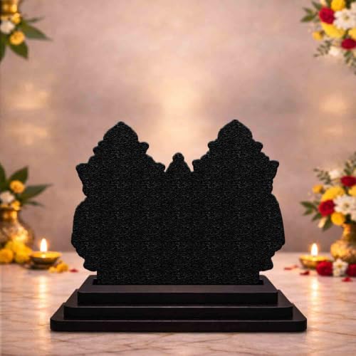 Image 2 of Jagannath Trio Wooden MDF Printed Idol with Stand, 4 x 5 Inch, Pooja Room Decor, Home Temple Mandir Decoration, Religious Gift