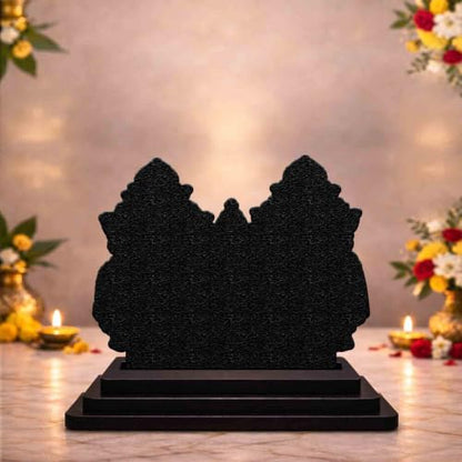 Image 2 of Jagannath Trio Wooden MDF Printed Idol with Stand, 4 x 5 Inch, Pooja Room Decor, Home Temple Mandir Decoration, Religious Gift