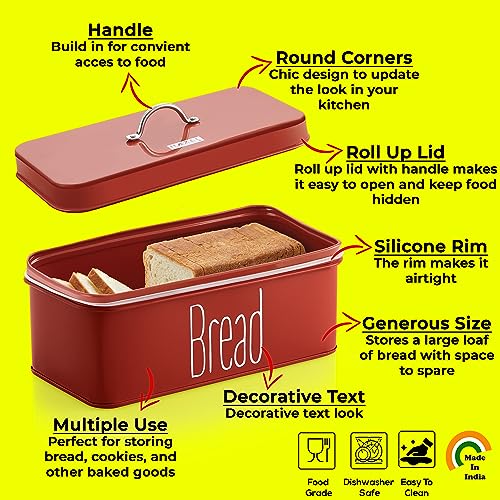 Image 5 of HAZEL Bread Box with Handle Lid 4100 ML