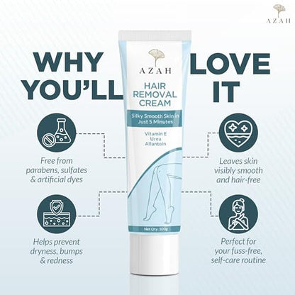 Image 4 of AZAH Hair Removal Cream for Women 100 GM