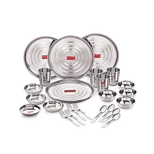 Image 5 of 24 / Designer with Quarter Plate for the product HAZEL Stainless Steel Dinner Set