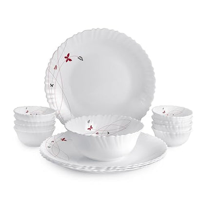 Image 3 of 13 pieces for the product CELLO Lush Fiesta Dazzle Series Opalware Dinner Set