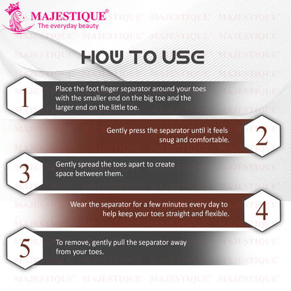 Image 3 of Majestique Foot Finger Separator - Premium Pedicure Tool Kit