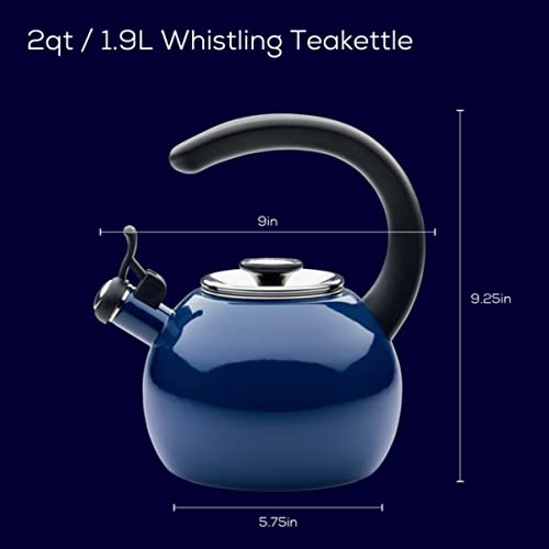 Image 7 of Circulon Enamel On Steel Whistling Tea Kettle