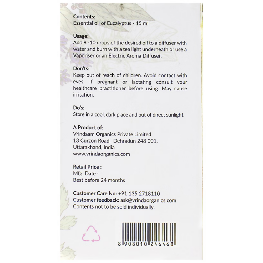 Image 3 of Vrinda Eucalyptus Aromatic & Therapeutic Essential Oil