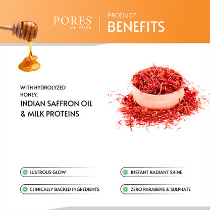Image 3 of Pores Be Pure Saffron & Honey Face Scrub With Milk Proteins