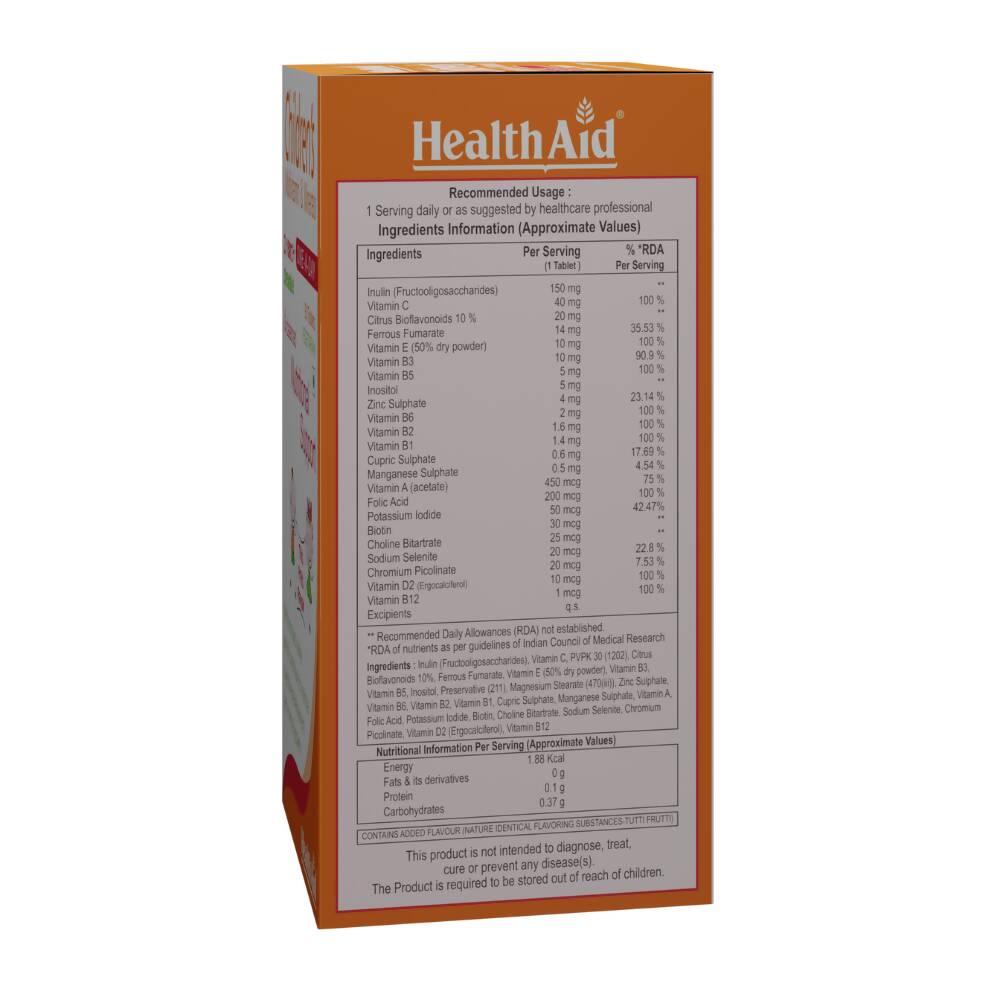 Image 4 of HealthAid Childrens MultiVitamin and Minerals Chewable Tablets