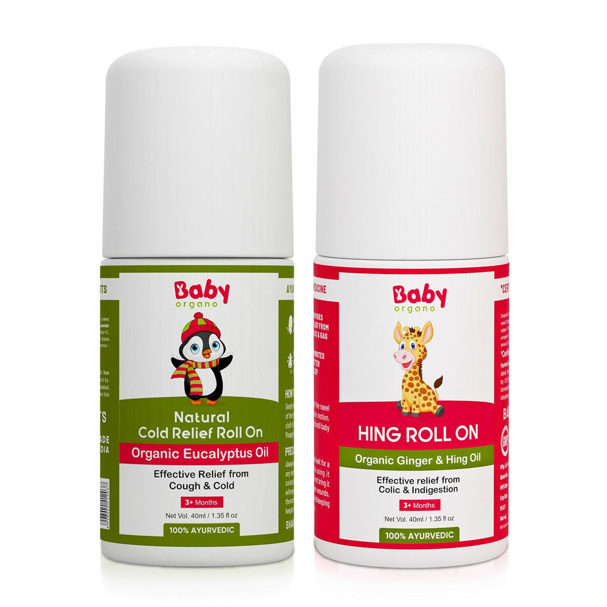 Image 1 of Babyorgano Hing Roll On and Natural Cold Relief Roll On Combo