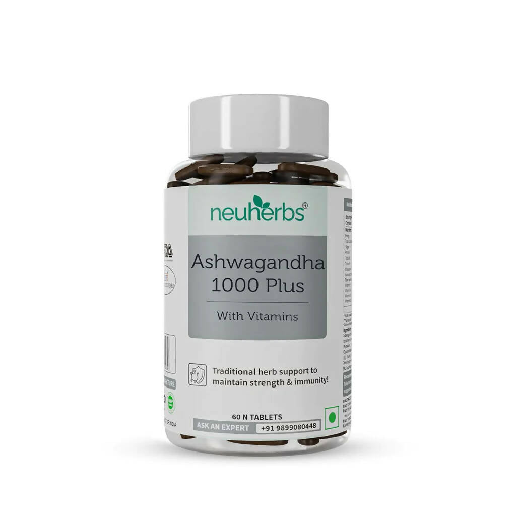 Image 1 of 30 tabs for the product Neuherbs Ashwagandha 1000 Plus Tablets with Vitamins