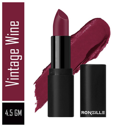 Image 4 of Ronzille One Touch Up HD Matte Lipstick - Vintage Wine
