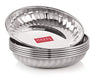 Image 1 of Default Title for the product HAZEL Stainless Steel Dessert Silver Plate 310 ml Set of 6