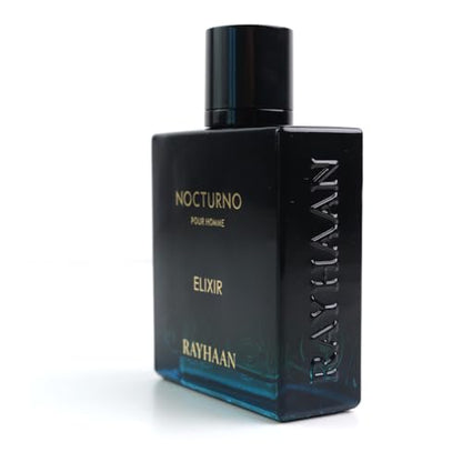 Image 2 of RAYHAAN Nocturno Elixir Pour Homme Eau De Parfum, Woody Amber Scent, Extrait De Parfum, Spray, Long-Lasting