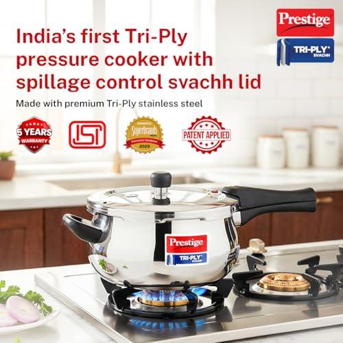 Image 3 of Prestige 5 Litre Triply Svachh Outer Lid Pressure Cooker