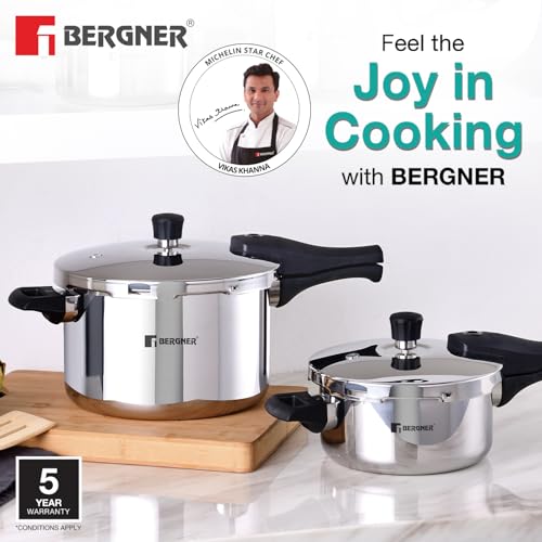 Image 4 of BERGNER Argent Elements Triply Stainless Steel Pressure Cooker