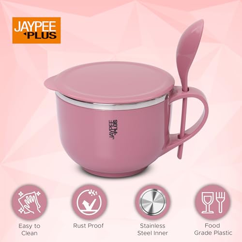 Image 6 of Jaypee Plus Stainless Steel Soup Bowl with Lid & Spoon Holder