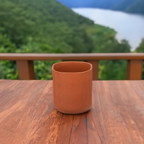 Image 6 of Mitti Cool Handmade Terracotta Clay Square Cup Set of 6-170ml