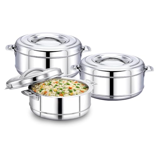 Image 1 of Default Title for the product AVIAS Astra Stainless Steel Casserole Set of 3, 1000ml, 1500ml & 2500ml