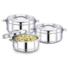 Image 1 of Default Title for the product AVIAS Astra Stainless Steel Casserole Set of 3, 1000ml, 1500ml & 2500ml