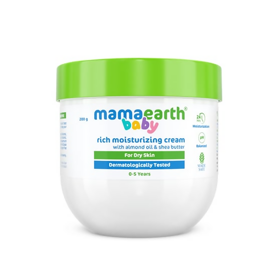 Image 1 of 200 gm for the product Mamaearth Baby Rich Moisturizing Cream With Almond Oil & Shea Butter