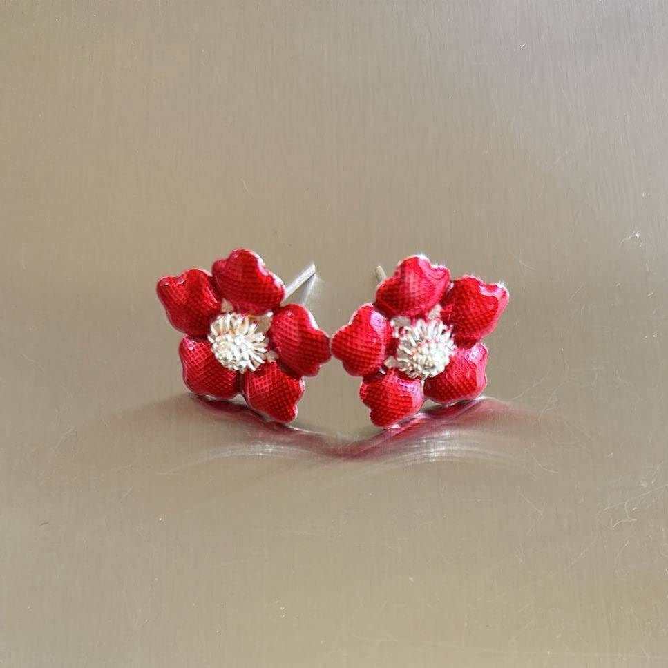Image 1 of Default Title for the product Dista Silvers Enamel Red Flowers 6g (Pack of 2)