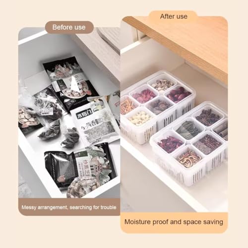 Image 7 of HomeWiz Fridge Storage Containers Large 6-Grid