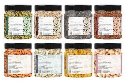 Image 4 of Lila Dry Fruits Superseeds and DryFruits Combo (100 Gms x 8) - 800 gm Jar pack
