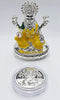 Image 1 of Default Title for the product Gold Art India Chakra Laxmi 999 Silver Plated Idol for Mandir (3" Inch)