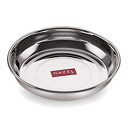 Image 7 of HAZEL Steel Multipurpose Snacks Serving Plate Set 300 ML Set of 6