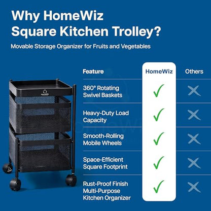 Image 5 of HomeWiz Square Kitchen Rack 2-Layer
