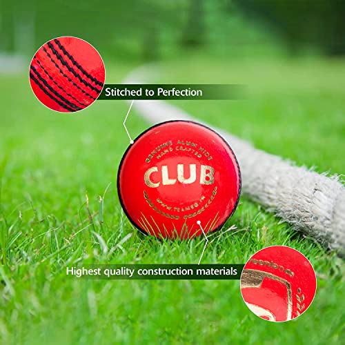 Image 4 of SG Club Pink Four-Piece Water Proof Cricket Leather Ball