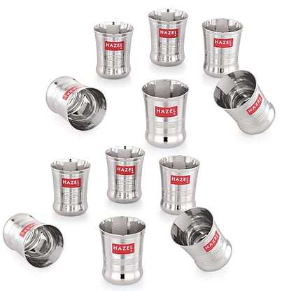 Image 25 of Set of 12 / Kid's Glass, 200 ML for the product HAZEL Stainless Steel Glasses