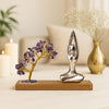 Image 1 of Default Title for the product RITUALISTIC Amethyst Crystal Tree Yoga Meditation Figurine on Wooden Base-16×16×6 inch