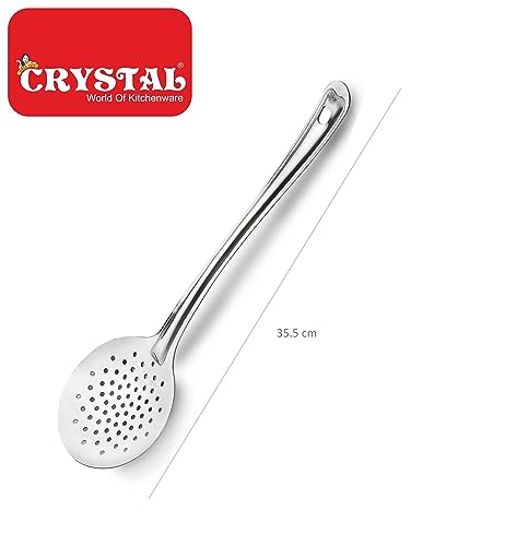 Image 5 of Crystal Large Stainless Steel Skimmer, Silver