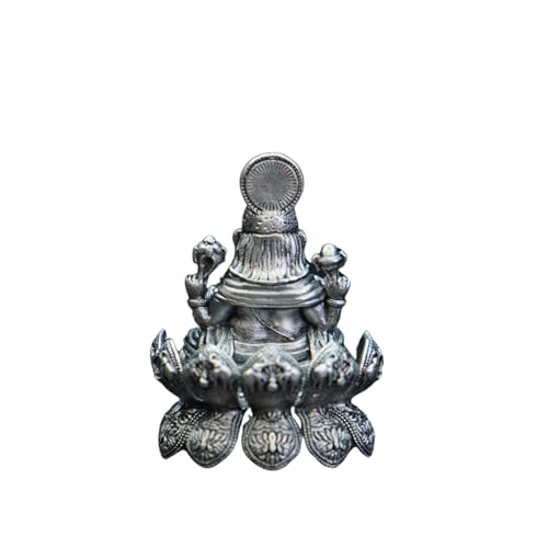 Image 2 of Dista Silvers Antique Lotus Ganesh Right Trunk Sitting 28.15G