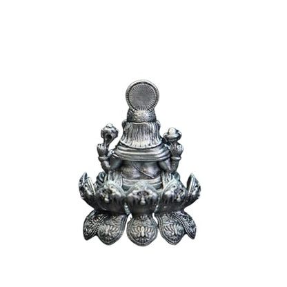 Image 2 of Dista Silvers Antique Lotus Ganesh Right Trunk Sitting 28.15G