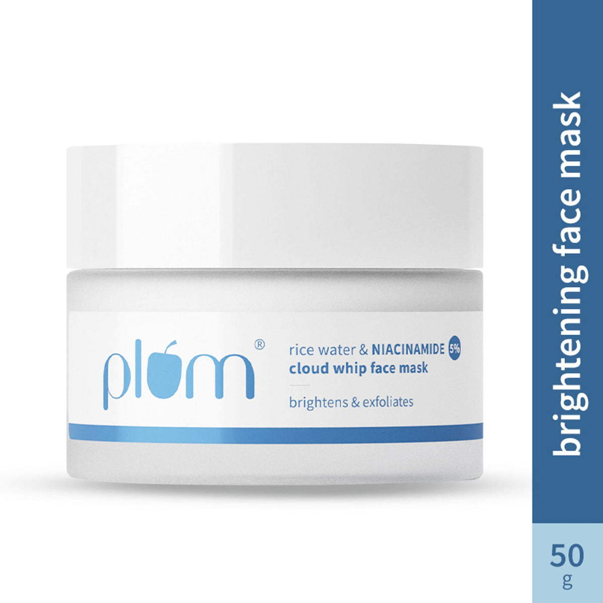 Image 1 of 50 gm / Pack of 1 for the product Plum Rice Water & 5% Niacinamide Cloud Whip Face Mask