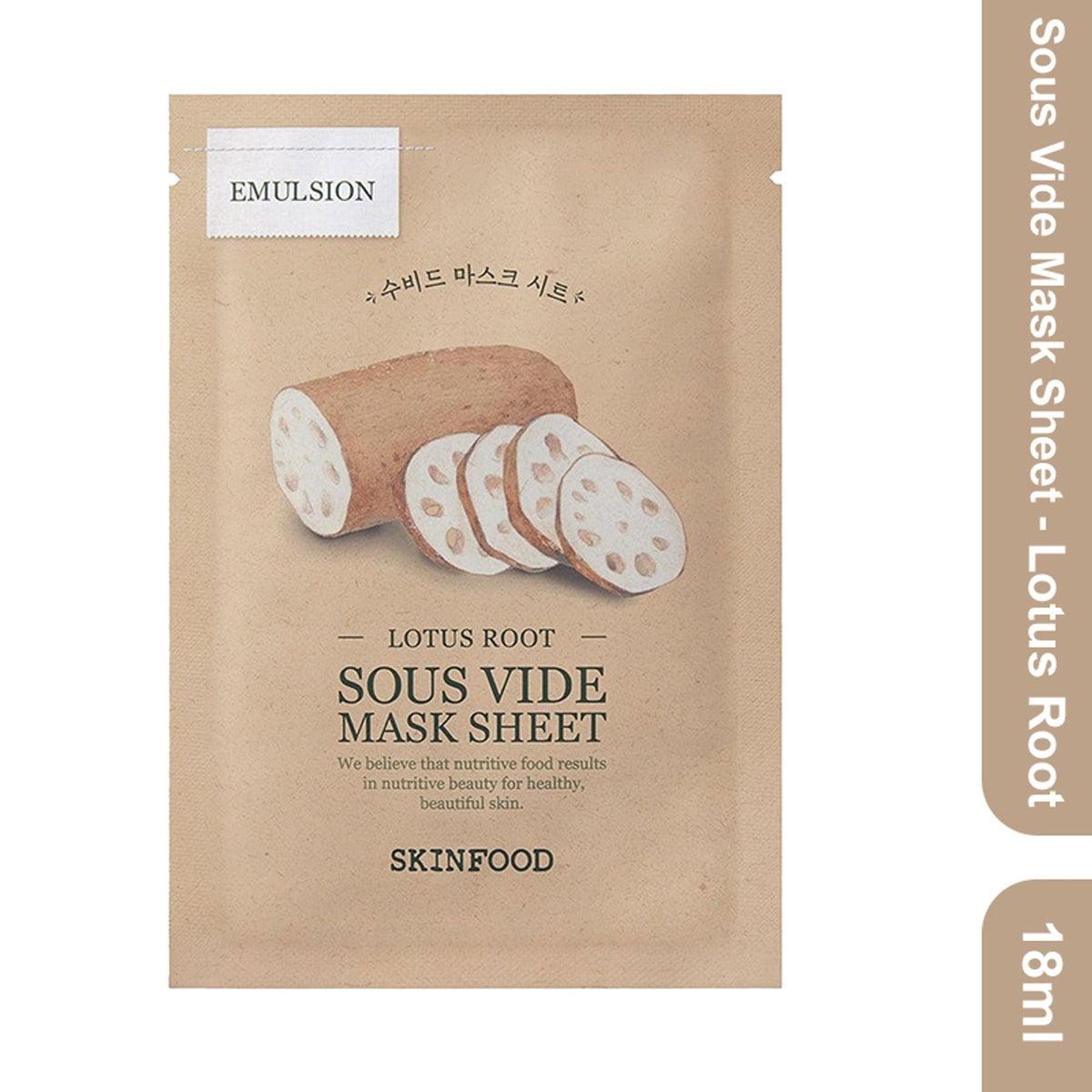 Image 1 of 20 gm / Pack of 1 for the product Skinfood Sous Vide Mask Sheet - Lotus Root