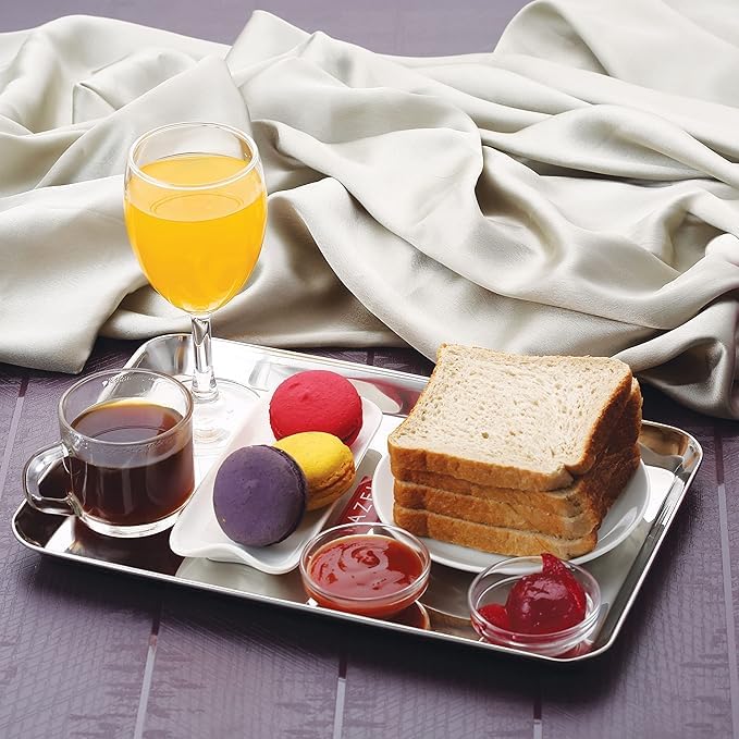 Image 4 of 1 / Medium for the product HAZEL Stainless Steel Serving Tray