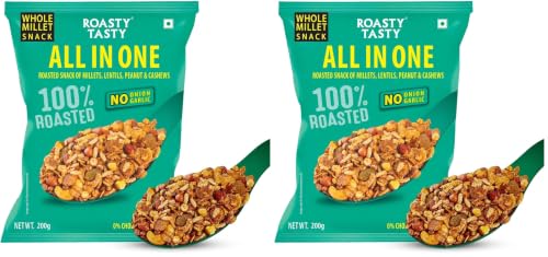 Image 1 of 200 g (Pack of 2) for the product Roasty Tasty All in One No Onion No Garlic Roasted Namkeen Mix 200 g