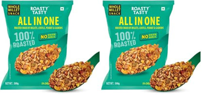 Image 1 of 200 g (Pack of 2) for the product Roasty Tasty All in One No Onion No Garlic Roasted Namkeen Mix 200 g