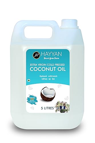 Image 1 of Default Title for the product HAYYAN Extra Virgin Coconut Oil - Cold Pressed - 5 Litres