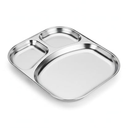 Image 22 of Spillbox Stainless Steel Dinner Plate with 3 Compartments