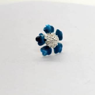 Image 3 of Dista Silvers Blue Color Flowers Pack of 5 Pcs Total 11g