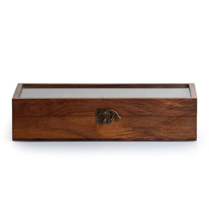 Image 4 of ExclusiveLane Spice Keeper Wooden Spice Box with Spoon 130 & 80 Gm