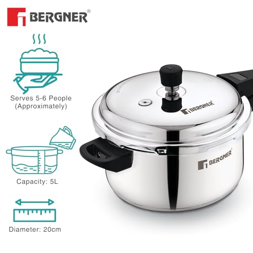 Image 4 of BERGNER Sorrento Stainless Steel Pressure Cooker 5 Litres