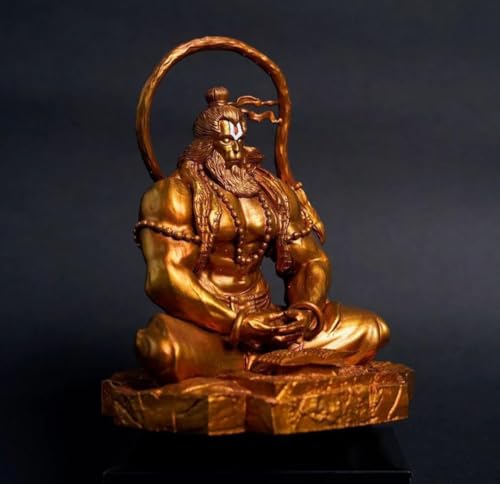 Image 4 of Hanuman Ji Murti Lord Bajrangbali Dhyan Mudra Meditation for Home Car Dashboard Decorative Showpiece (4 Inch)