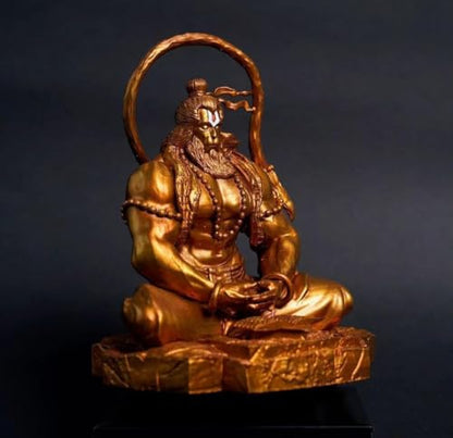 Image 4 of Hanuman Ji Murti Lord Bajrangbali Dhyan Mudra Meditation for Home Car Dashboard Decorative Showpiece (4 Inch)